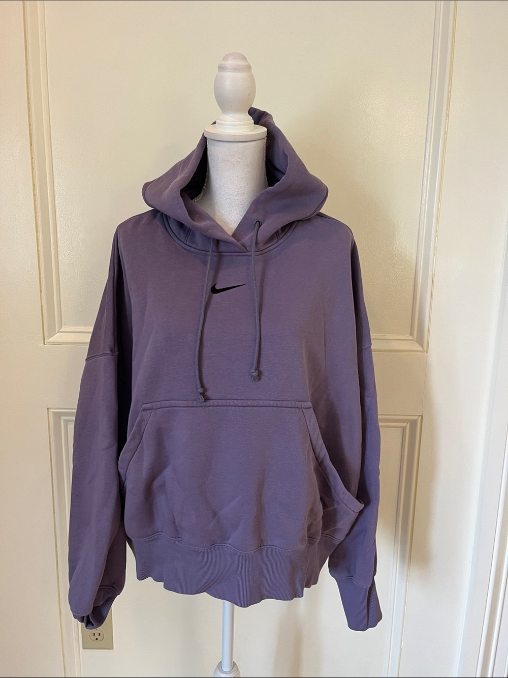 Nike Purple Pullover Hoodie with Black Swoosh